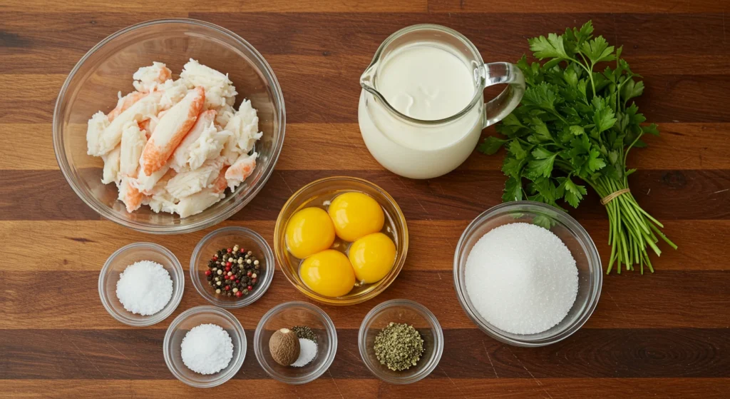 crab brulee ingredients image