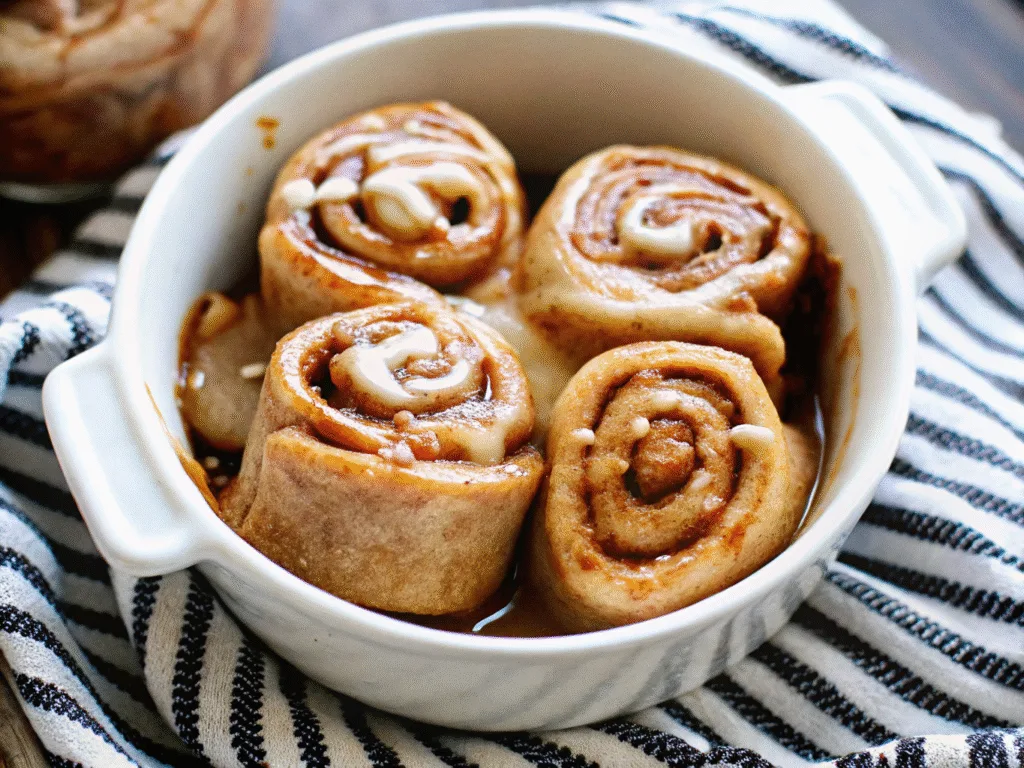 iamge of Delicious Gluten Free Cinnamon Roll Mug Cake
