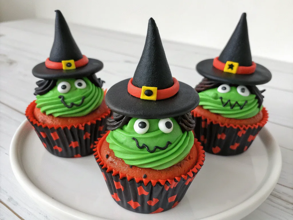 image of Wicked Witch Halloween Cupcakes