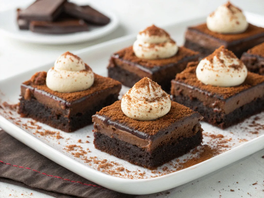 image of Espresso Mascarpone Ricotta Brownies